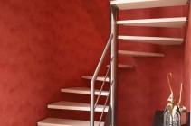 escalier bois inox